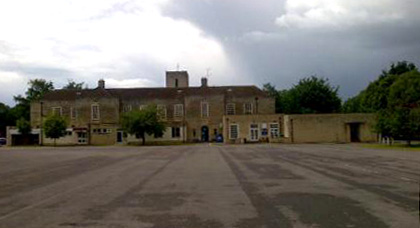 Parade square looking towards the old Wyvern (Naafi & Airmen's Mess)